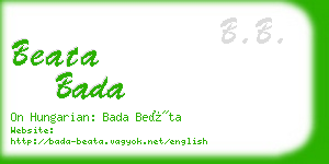 beata bada business card